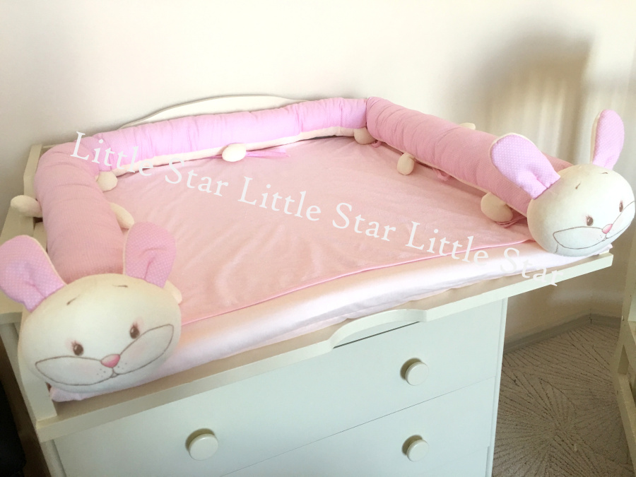 №34 розовый горошек зайка